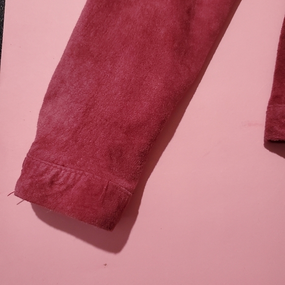 Totally 2000s Y2K Berry Pink Suede Jacket - Picture 3 of 10